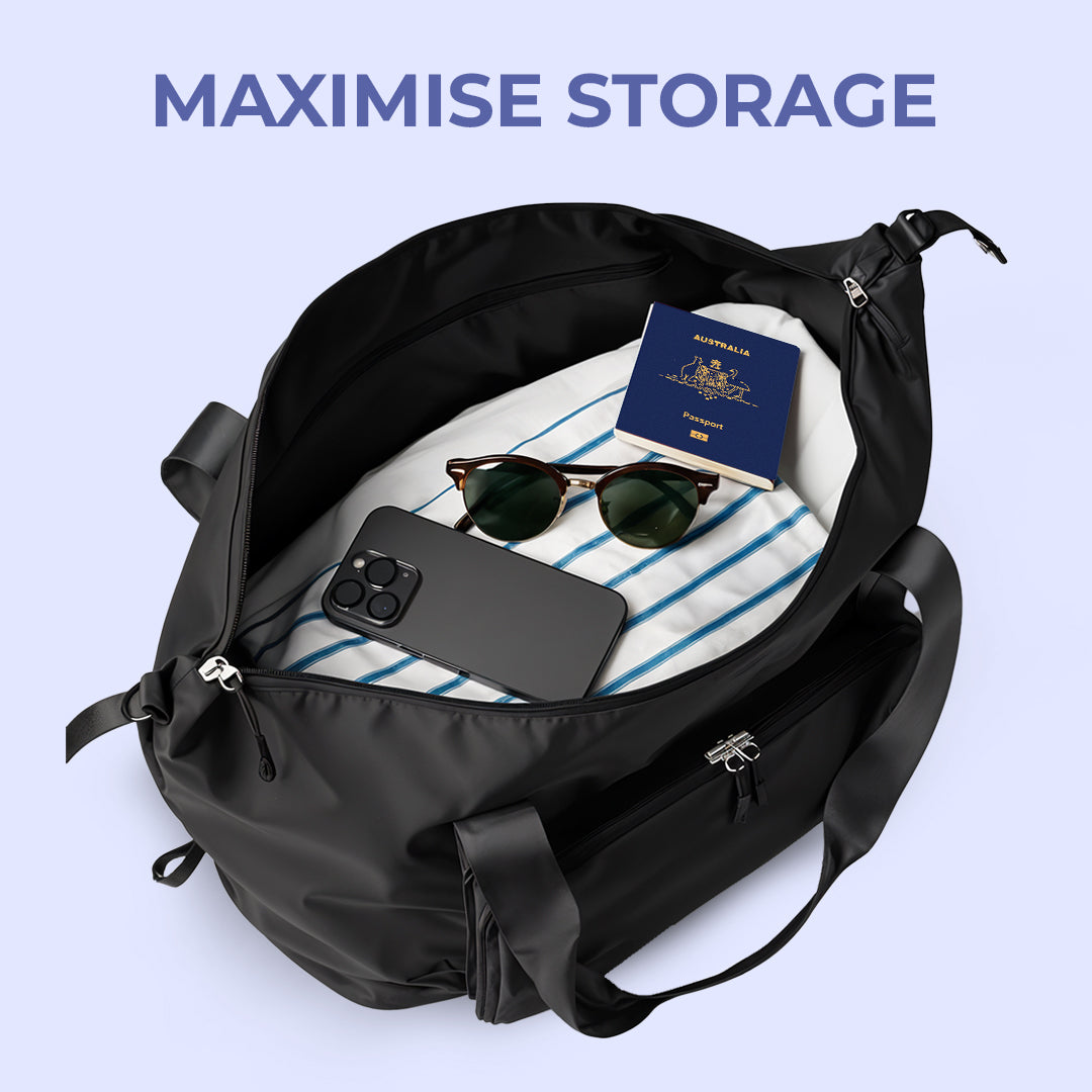 Waterproof Travel Bag | 40L Capacity with Expandable Design & Multiple Pockets for 7-Day Adventures