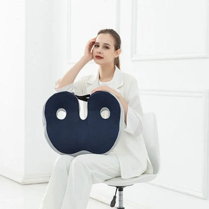 Adjustable Memory Foam Seat Cushion | Ergonomic Design for Tailbone Relief and Lower Back Support