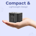 Universal Travel Power Adapter | Compact, Multi-Plug Design with 4 USB Ports for Global Charging Needs