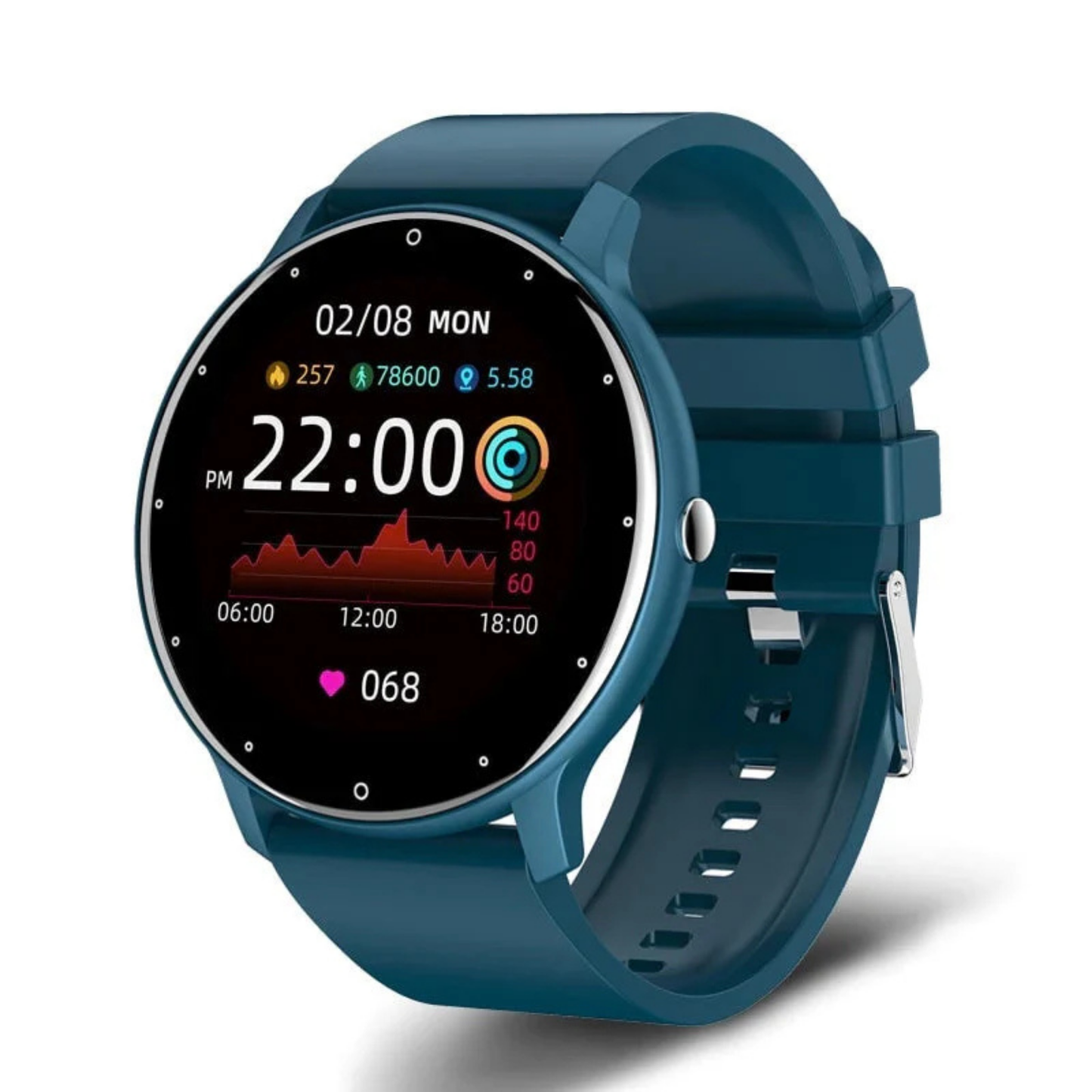 Smart Health Watch | Blood Pressure, Heart Rate & SpO₂ Monitor for Fitness Tracking & Sleep Analysis