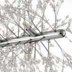 9-Light Linear Crystal Chandelier Fixture for Dining Room & Living Room Lighting