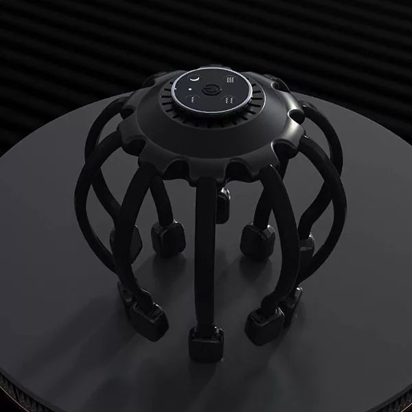 Smart Electric Scalp Massager | 10 Vibrating Heads, Bluetooth & Adjustable Intensity for Stress Relief and Better Sleep