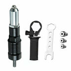 Cordless Rivet Tool for Drill | Efficient, Versatile Adapter with 4 Nozzles for Quick Electrical Riveting Tasks