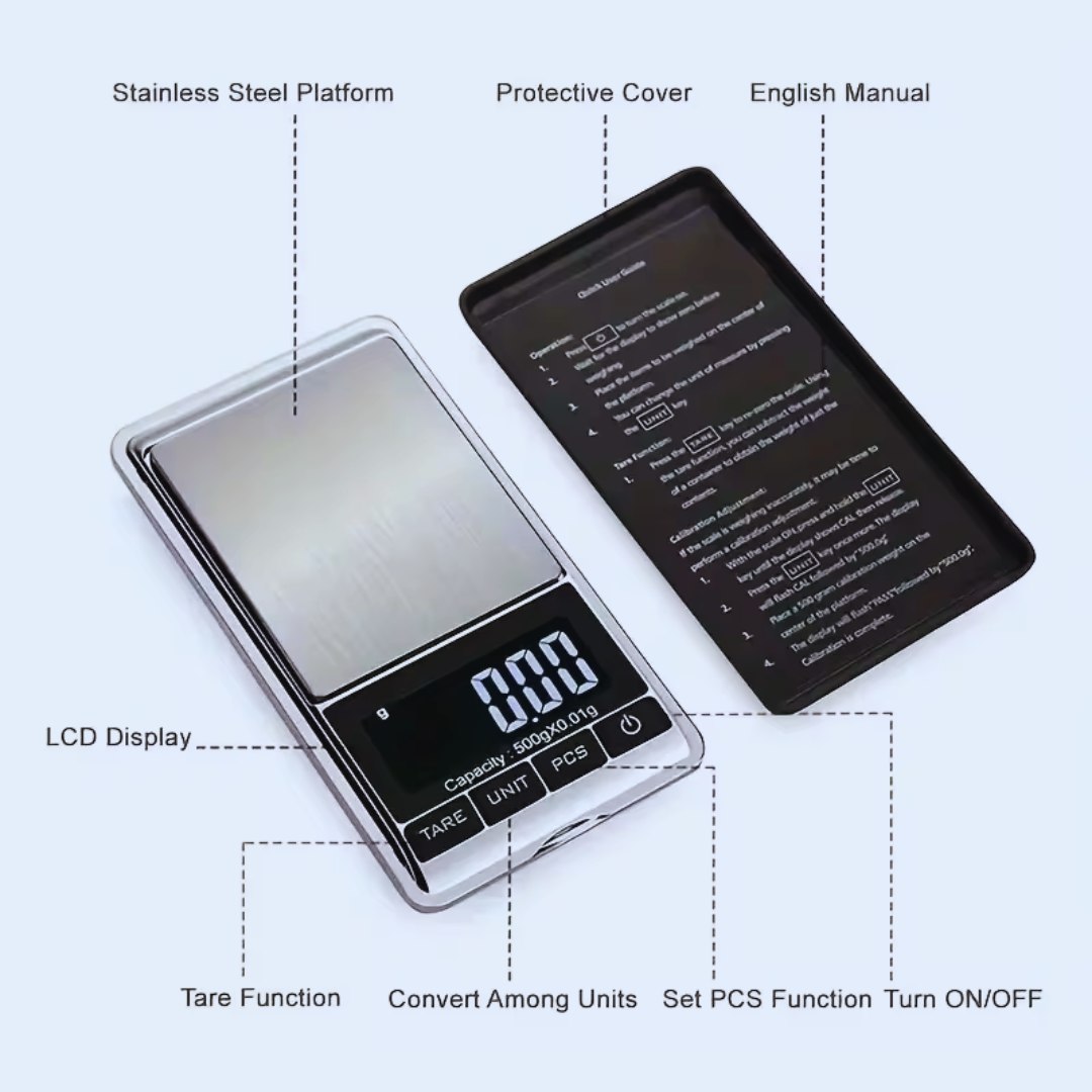 Digital Pocket Scale | Accurate to 0.01g, Compact Design & Ideal for Kitchen, Hobbies, and Jewellery Weighing