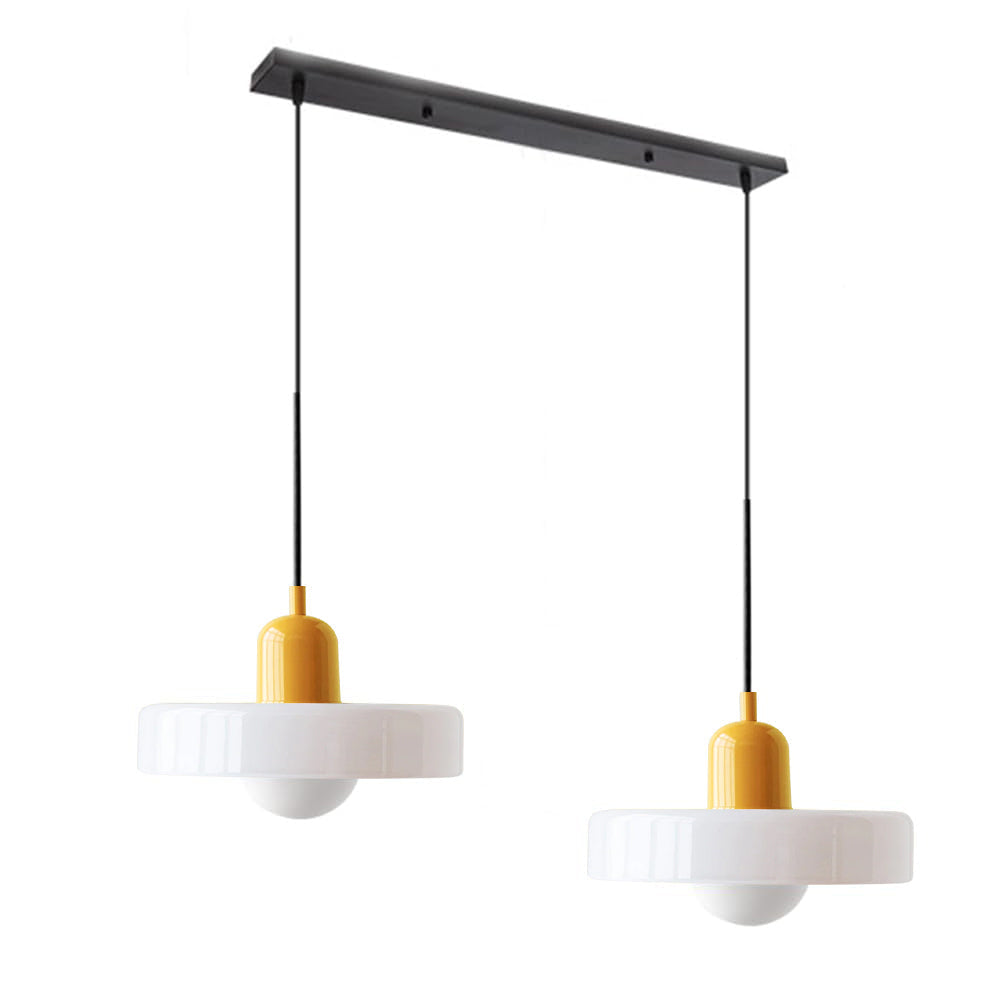 LED Glass Pendant Light with 2 Heads - Modern Design for Kitchen Island & Dining Room Lighting