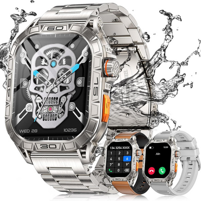 Durable Smartwatch | Military-Grade Waterproof, Fitness Tracking & Bluetooth Calling for Extreme Adventures