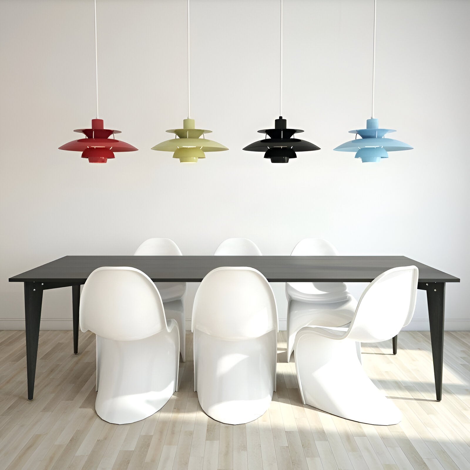Nordic Modern Layered Shade Pendant Light Fixture for Living Room & Dining Room Decor