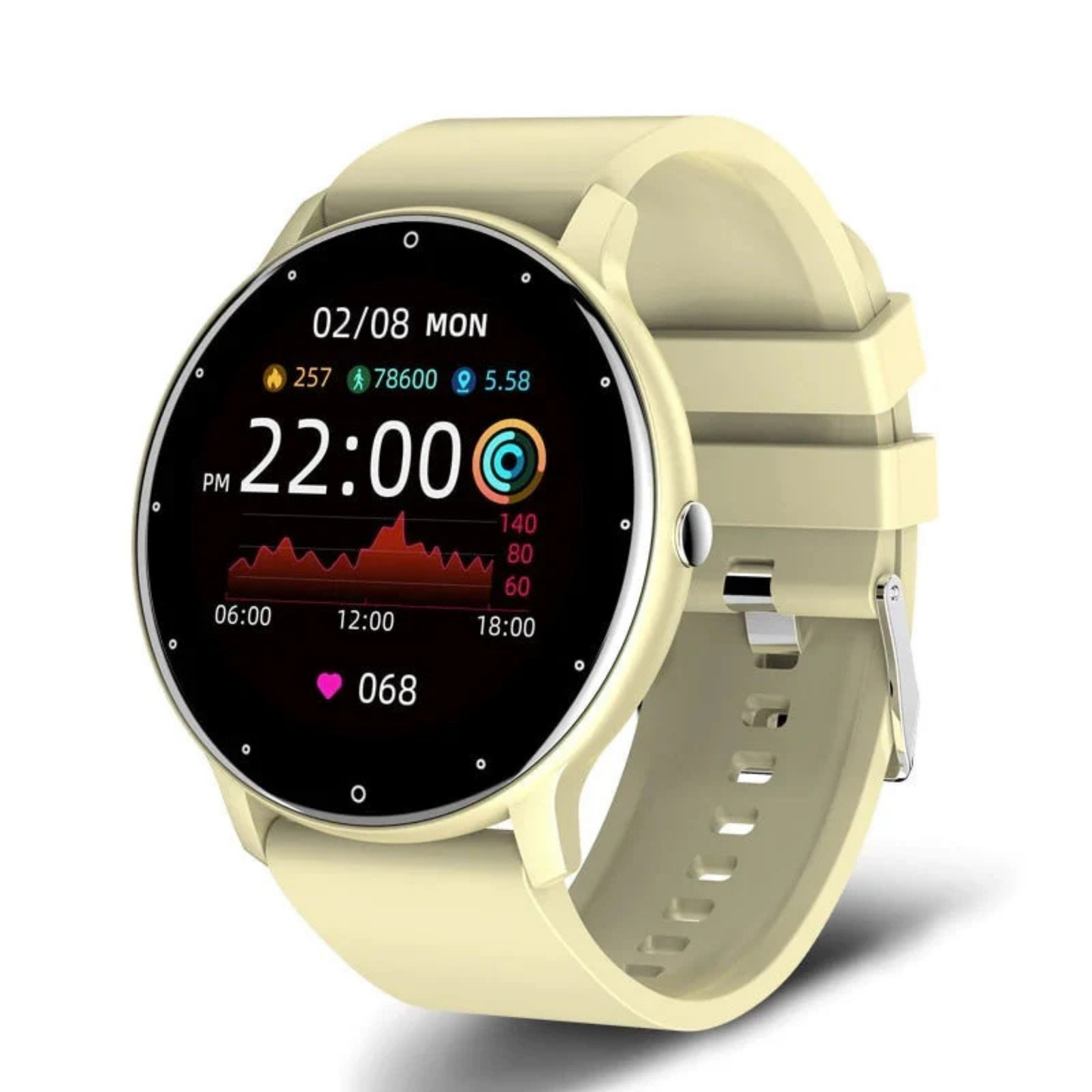 Smart Health Watch | Blood Pressure, Heart Rate & SpO₂ Monitor for Fitness Tracking & Sleep Analysis