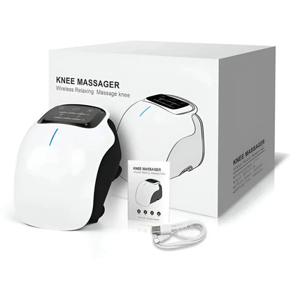 Knee Massager Machine | Pain Relief with Vibrations, Hot Compress & Laser Therapy for Arthritis Recovery
