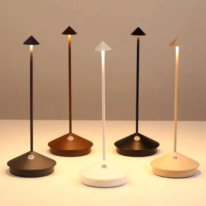 LED Table Lamp - Minimalistic Waterproof & Dimmable Wireless Light for Home Office & Bedroom Use