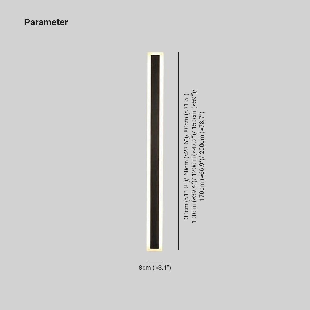 Linear Metal Outdoor Wall Light Fixture - Waterproof Design for Patios, Gardens & Entryways