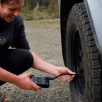 Portable Tyre Inflator with Built-in Power Bank | 150 PSI, LED Light & 4 Nozzles for Cars, Bikes & Sports Equipment
