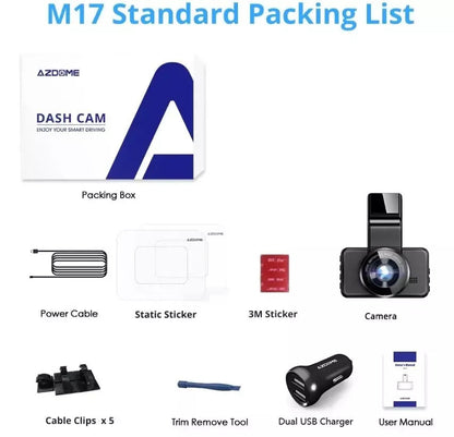 WiFi Dash Cam 1080P FHD | ADAS, G-Sensor & Night Vision for Enhanced Driving Safety