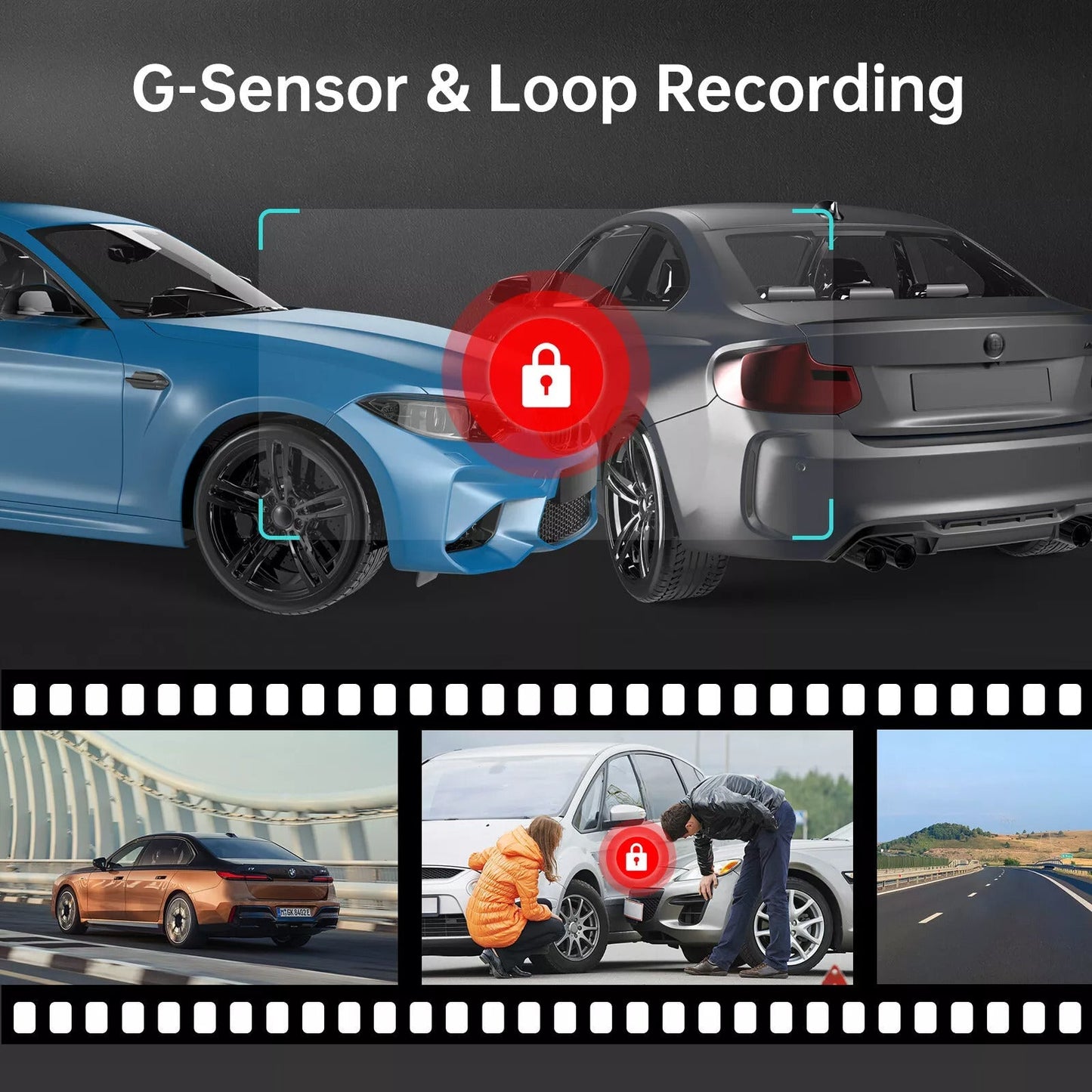WiFi Dash Cam 1080P FHD | ADAS, G-Sensor & Night Vision for Enhanced Driving Safety