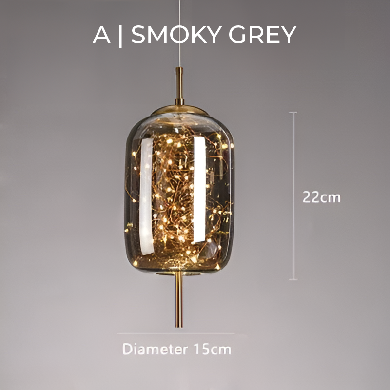 Brown Glass Pendant Light Fixture - Modern Design for Dining Room & Kitchen Lighting