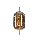 Brown Glass Pendant Light Fixture - Modern Design for Dining Room & Kitchen Lighting