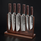 Ash Wood Magnetic Knife Holder Stand | Elegant Design with Hidden Magnets for Kitchen Organization and Display