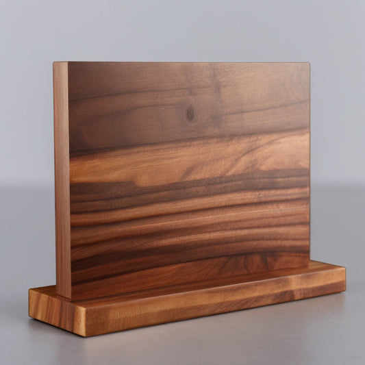 Ash Wood Magnetic Knife Holder Stand | Elegant Design with Hidden Magnets for Kitchen Organization and Display