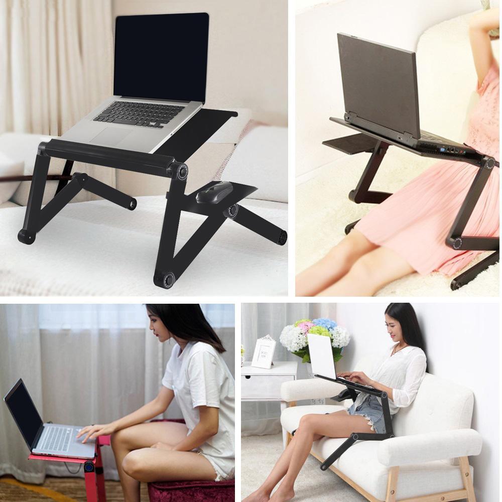 Ergonomic Adjustable Laptop Stand - Folding Bed Desk Table for Comfort and Productivity