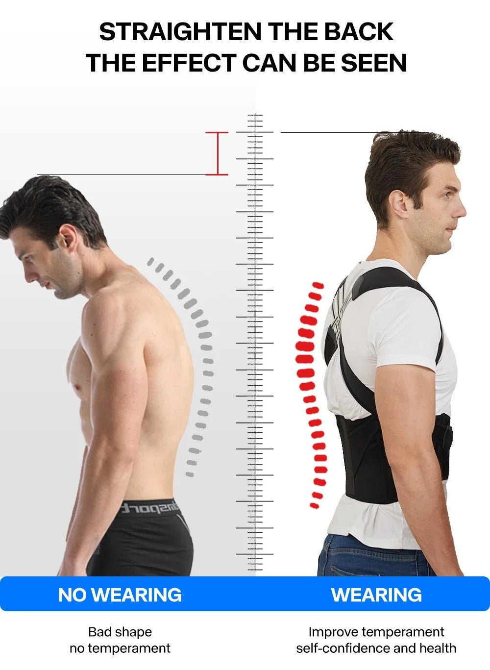 Adjustable Back Posture Corrector | Ergonomic, Eco-Friendly Design for Men & Women to Improve Posture and Comfort