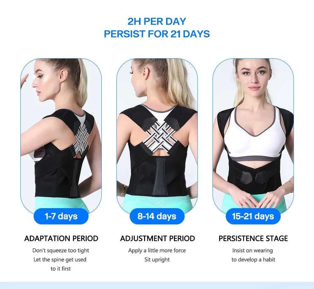 Adjustable Back Posture Corrector | Ergonomic, Eco-Friendly Design for Men & Women to Improve Posture and Reduce Neck Hump