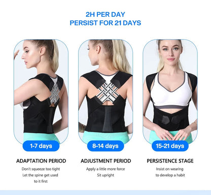 Adjustable Back Posture Corrector | Ergonomic, Eco-Friendly Design for Men & Women to Improve Posture and Reduce Neck Hump