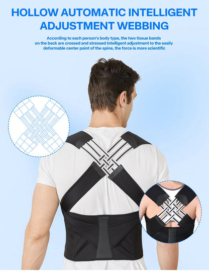 Adjustable Back Posture Corrector | Ergonomic, Eco-Friendly Design for Men & Women to Improve Posture and Reduce Neck Hump