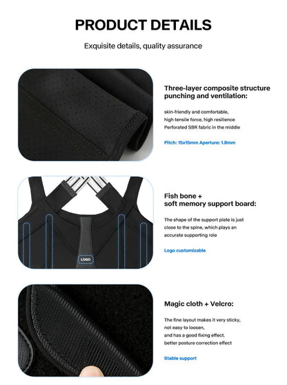 Adjustable Back Posture Corrector | Ergonomic, Eco-Friendly Design for Men & Women to Improve Posture and Reduce Neck Hump
