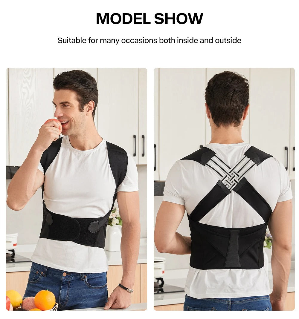 Adjustable Back Posture Corrector | Ergonomic, Eco-Friendly Design for Men & Women to Improve Posture and Reduce Neck Hump