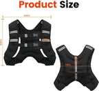 Adjustable Weighted Vest | Breathable Neoprene with Reflective Stripes for Running, HIIT & Strength Training