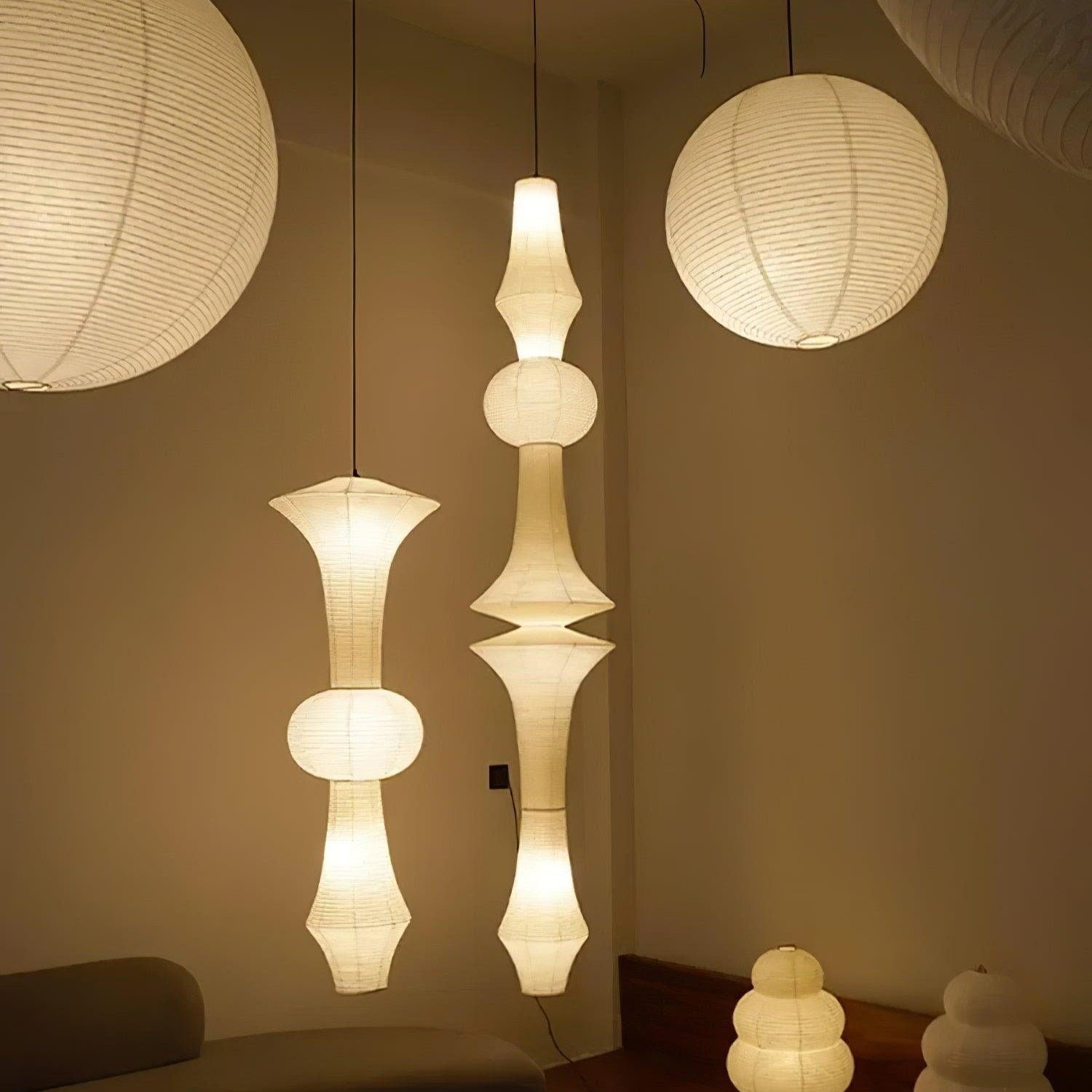 LED Pendant Light Fixture - Modern White Design for Kitchen, Dining Room & Living Room Lighting