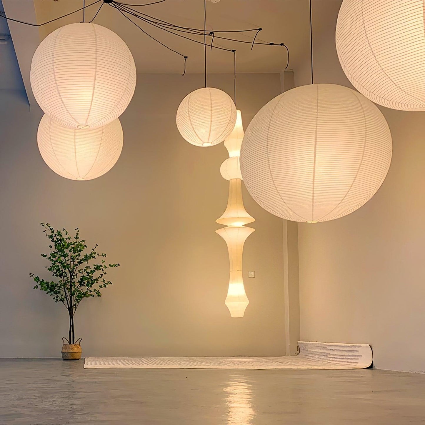 LED Pendant Light Fixture - Modern White Design for Kitchen, Dining Room & Living Room Lighting