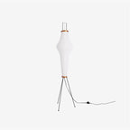 LED Rice Paper Floor Lamp - Adjustable Height, Soft Ambient Light for Living Room & Bedroom Decor