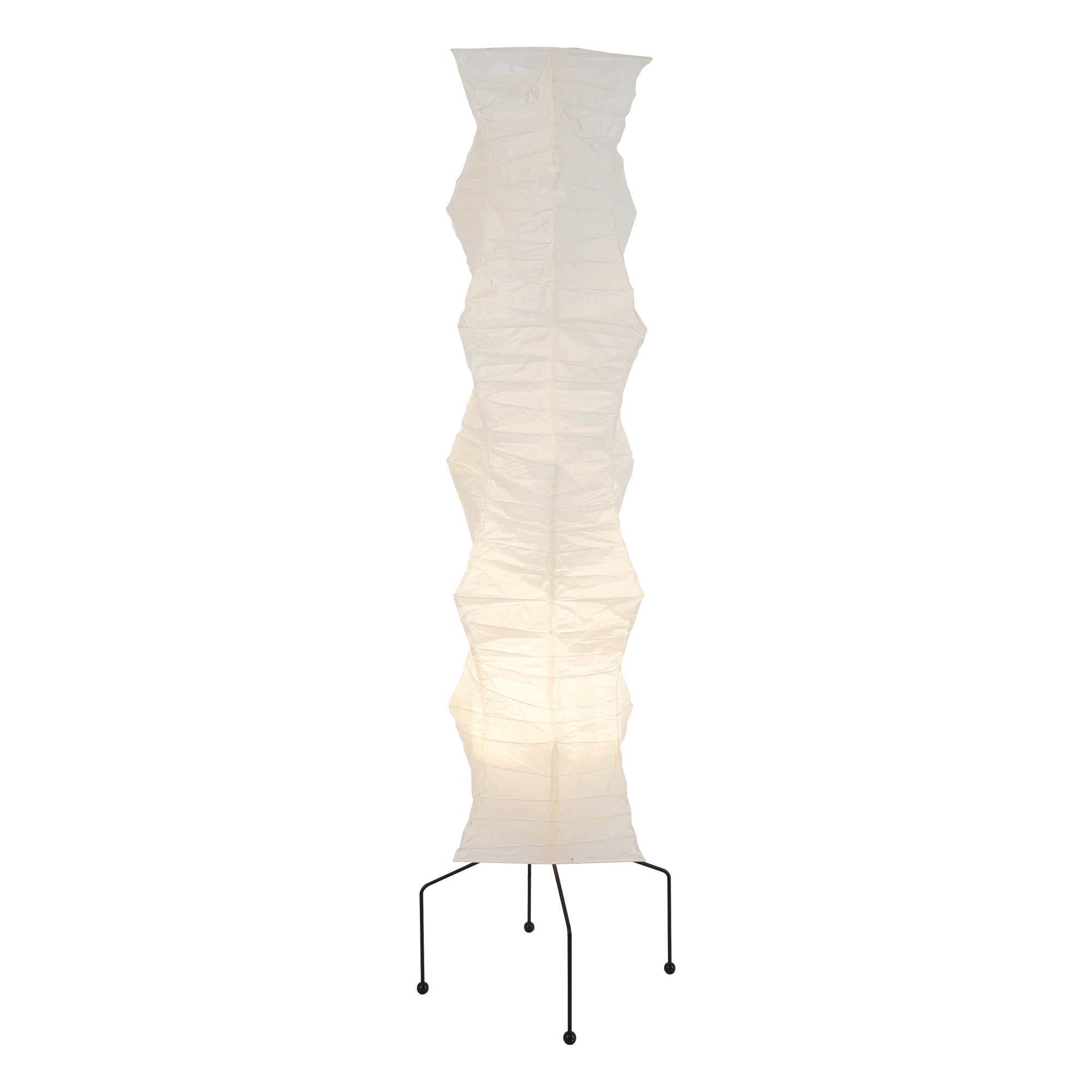 LED Rice Paper Floor Lamp - Adjustable Height, Soft Ambient Light for Living Room & Bedroom Decor