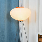 LED Rice Paper Floor Lamp - Adjustable Height, Soft Ambient Light for Living Room & Bedroom Decor