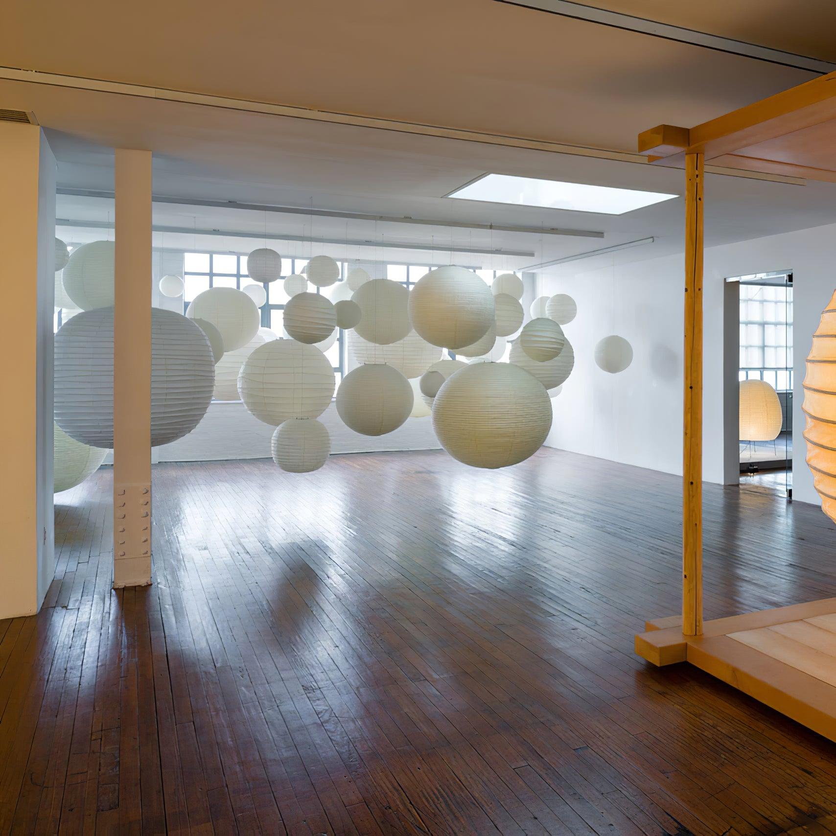 Handmade Hanging Lamp - Japanese Style Paper Lantern Light Fixture for Home Decor & Ambient Lighting