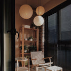 Handmade Hanging Lamp - Japanese Style Paper Lantern Light Fixture for Home Decor & Ambient Lighting