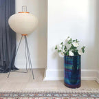 LED Rice Paper Floor Lamp - Adjustable Height, Soft Ambient Light for Living Room & Bedroom Decor