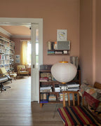 LED Rice Paper Floor Lamp - Adjustable Height, Soft Ambient Light for Living Room & Bedroom Decor