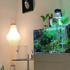 LED Rice Paper Floor Lamp - Adjustable Height, Soft Ambient Light for Living Room & Bedroom Decor