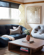 LED Rice Paper Floor Lamp - Adjustable Height, Soft Ambient Light for Living Room & Bedroom Decor