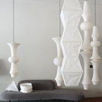 LED Pendant Light Fixture - Modern White Design for Kitchen, Dining Room & Living Room Lighting