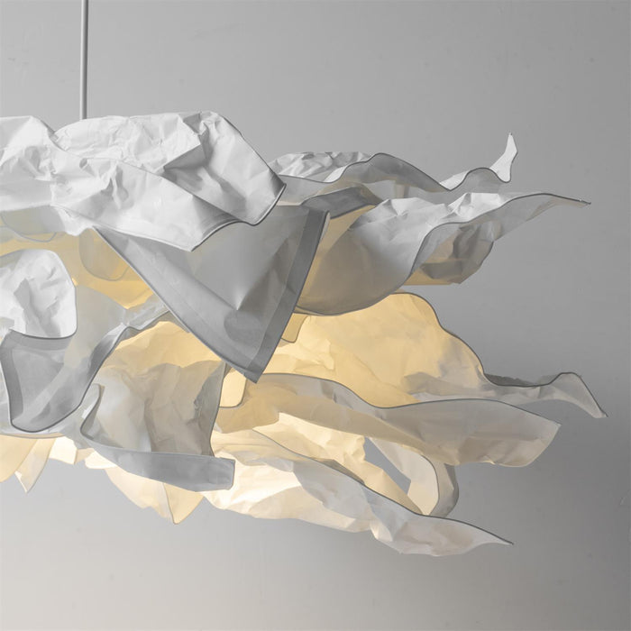 Nordic Paper Cloud Pendant Lamp - Modern Hanging Light Fixture for Living Room & Dining Room