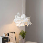 Nordic Paper Cloud Pendant Lamp - Modern Hanging Light Fixture for Living Room & Dining Room