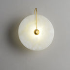 LED Wall Lamp with Alabaster Shade for Modern Home Lighting & Accent Decor
