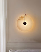 LED Wall Lamp with Alabaster Shade for Modern Home Lighting & Accent Decor