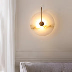 LED Wall Lamp with Alabaster Shade for Modern Home Lighting & Accent Decor