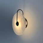LED Wall Lamp with Alabaster Shade for Modern Home Lighting & Accent Decor