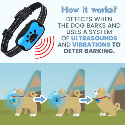 Anti-Bark Dog Collar | Painless Sound Wave Technology for Dogs 11-110 lbs, Adjustable Fit for Small to Large Breeds