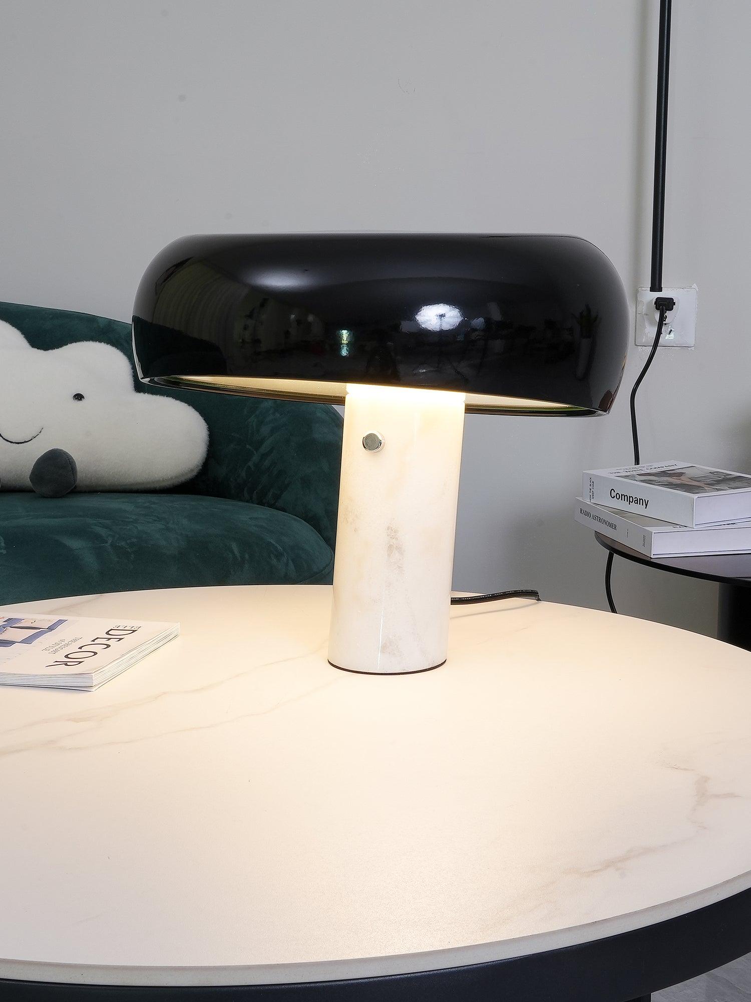 Marble Table Lamp with Modern Design for Living Room, Bedroom & Office Decor